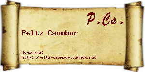 Peltz Csombor névjegykártya